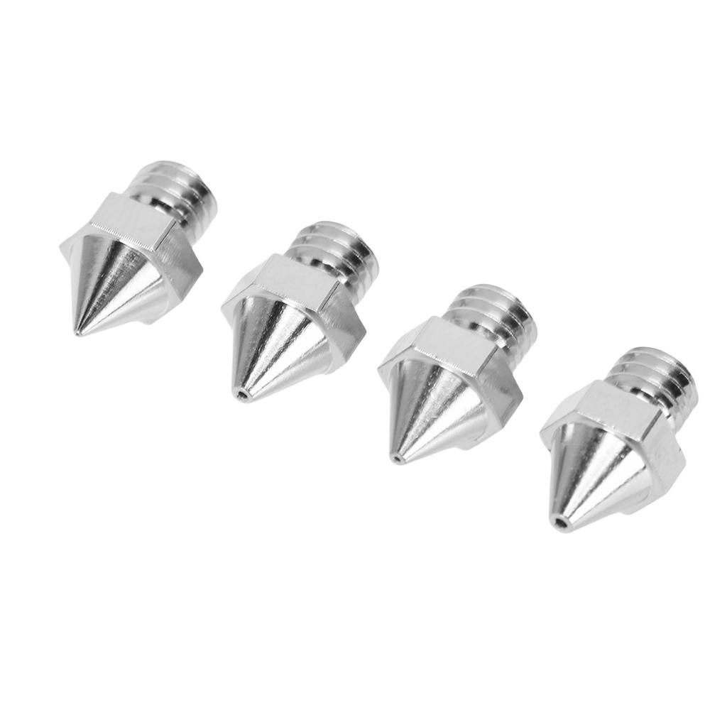 4PCS Extruder Nozzles Fit for Raise3D N Pro2 Pro3 E2 Series 3D Printer High Hardness Alloy Nozzle Set 0.2MM 0.4MM 0.6MM