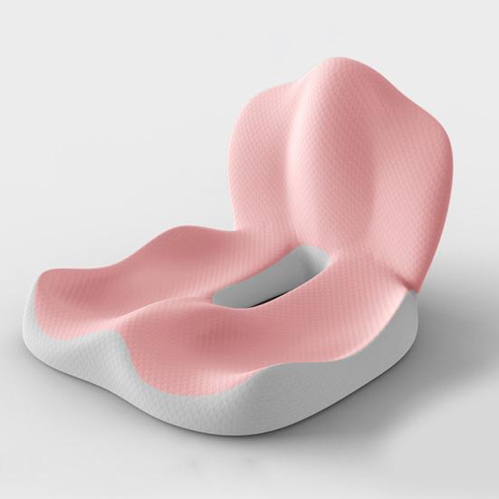 Sittepute med Ergonomisk Design Ryggstøtte Sklisikker Memoryskum Lett Bærbar Smertelindrende Sittepute