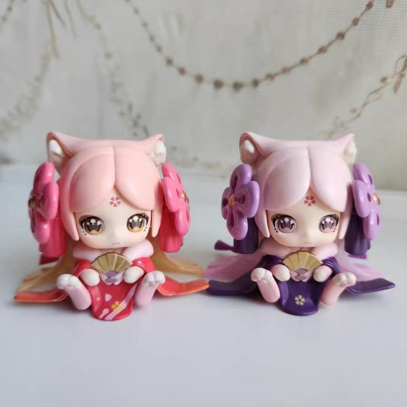 Heet Origineel Moni Schattige Kat Kittens Kantoor Blind Box Tafel Display Een Verrassingsspeeltje Voor Het Verjaardagscadeau Van Een Meisje Schattig Kawaii