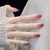 Plum Sauce Gradient Cat Eye Removable Nails: High-End Autumn/Winter Chic