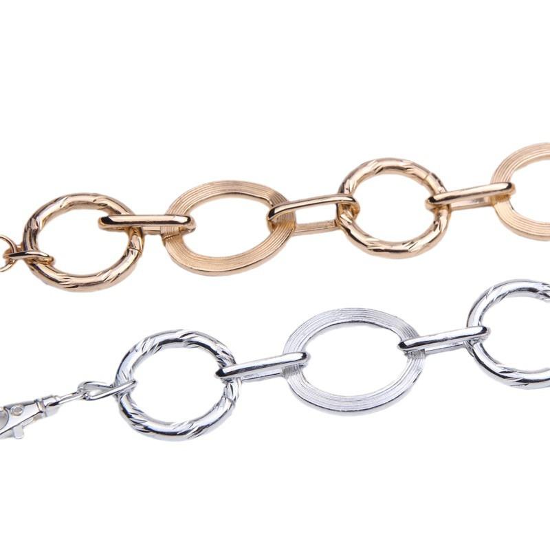 Metal Waist Chain Women'S Simple Wind Circle Decorative Ring Chain With Dress Belt