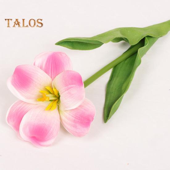 Simulated Tulips Bouquet Realistic Fake Flowers Home Decor Artificial Tulip Arrangement with Bendable Stems