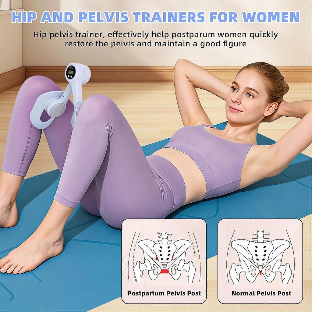 2025 Newest Thigh Trainer, Pelvic Floor Strengthening Device with Display Counter, Buttocks Trainer, Kegel Exerciser, Inner Leg Thigh Trainer