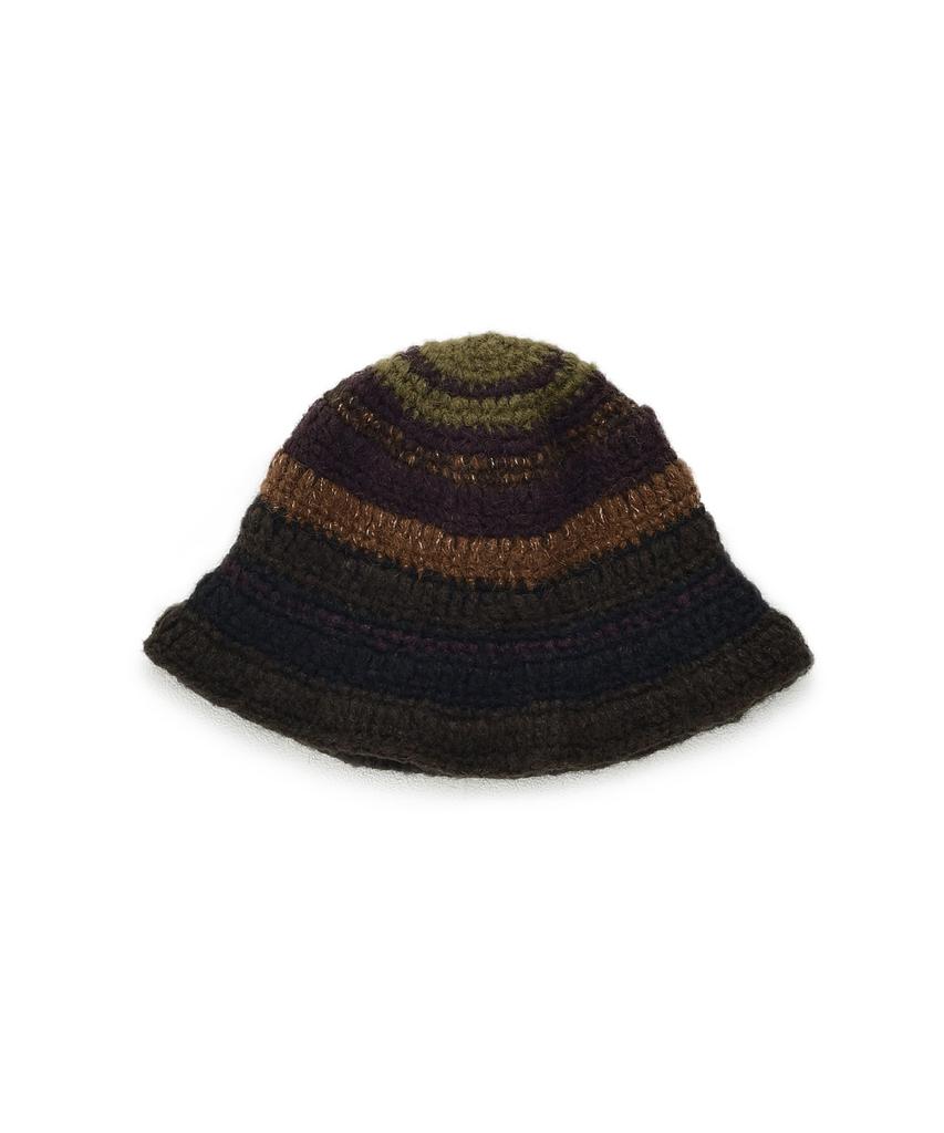 Belji Handpoke Knitted Beanie Khaki Brown