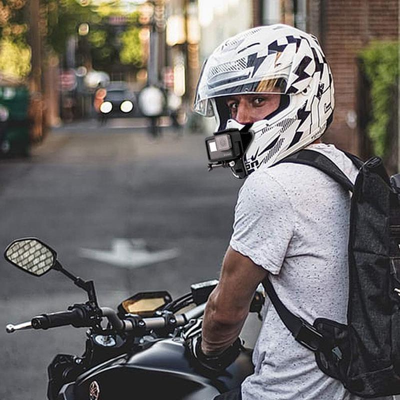 Motorcycle Helmet Strap Mount Phone Stand Holder For GoPro Hero 12 11 Insta360 X4 Action Sports Camera Mobile Phone Accessories