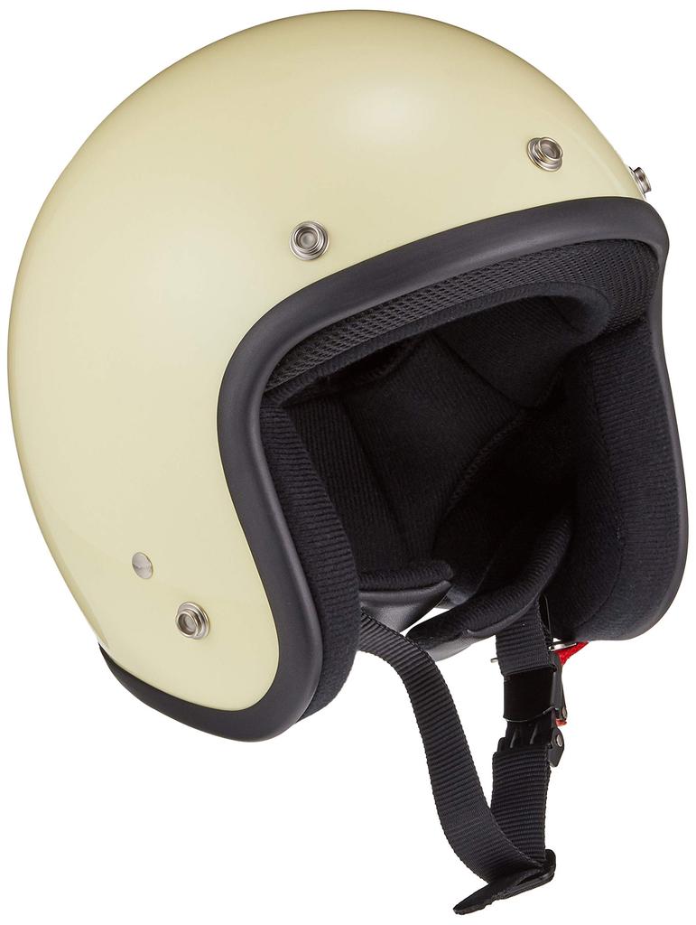 Bike Parts Center Jet Beige Motorcycle Helmet 7507 Free Size (Head Circumference 57cm-60cm)