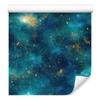 Watercolor Galaxy Wallpaper Turquoise and Navy Blue for Living Room and Bedroom 50x1000