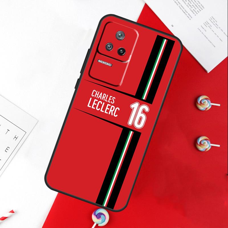 Charles Leclerc 16 F1 Case For Xiaomi 13 12 Lite 12X 11T 12T Pro Cover For POCO F5 X5 X3 Pro X4 F4 GT F3 C40 M5s