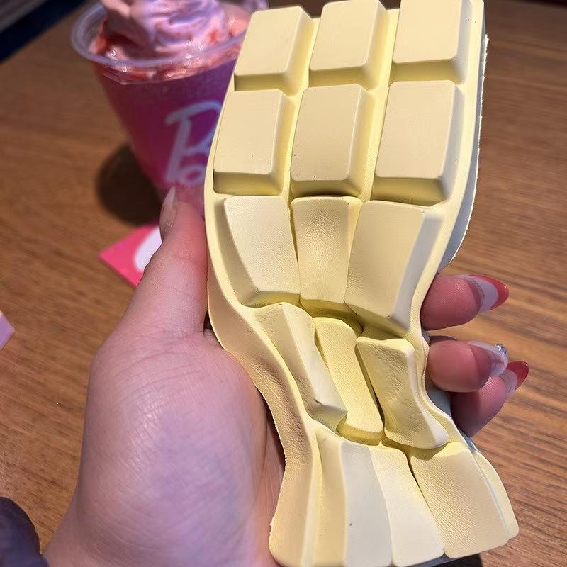 Realistic Chocolate Bar Shaped Squish Toy Soft Slow Rebound Squeeze Decompression Fidget Sensory Toy Holiday Party Present