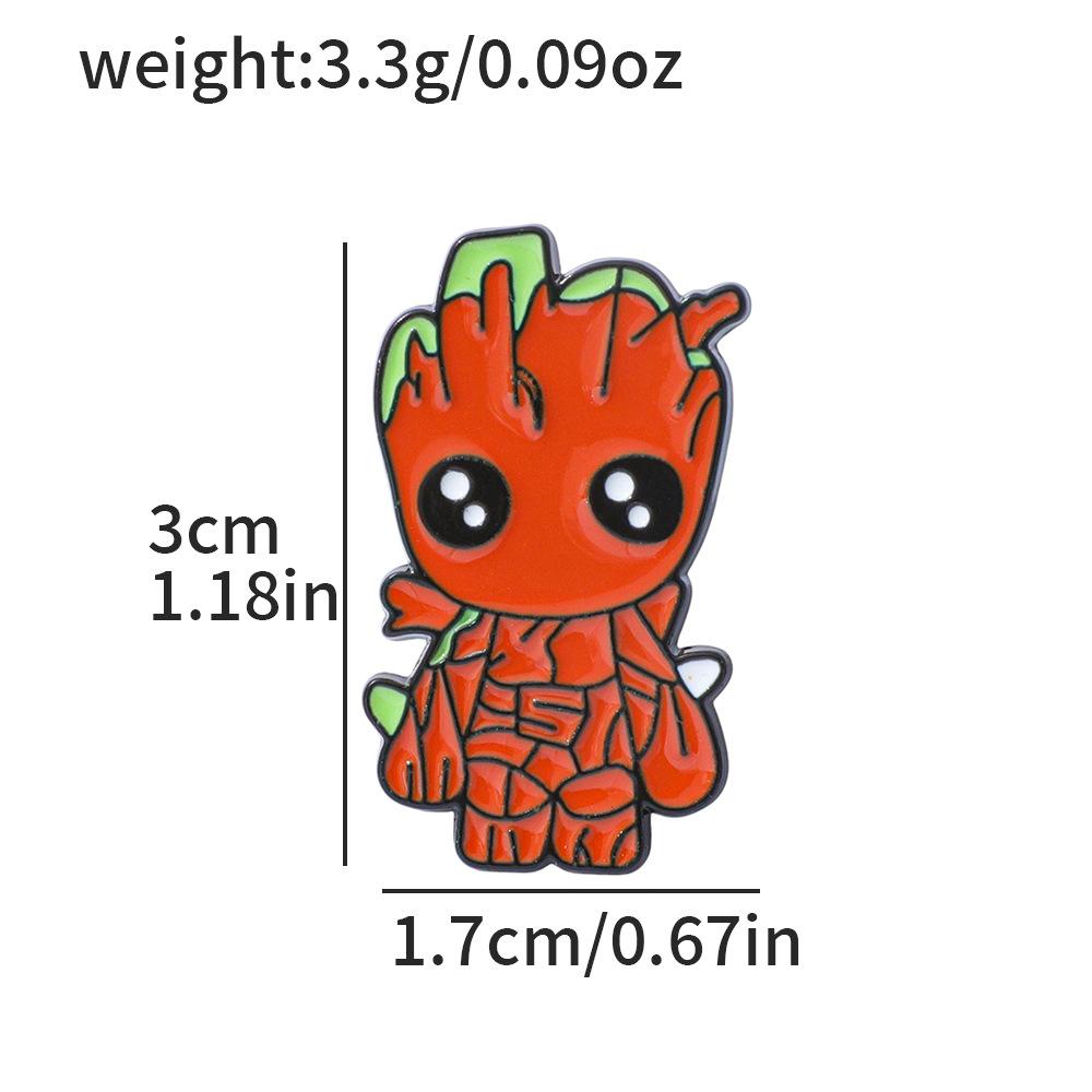 Cartoon adorable Square Trousers Enamel Lapel Pins Cartoon Character Collectible Badges Adorable Children's Present Jewelry designed for Backpacks