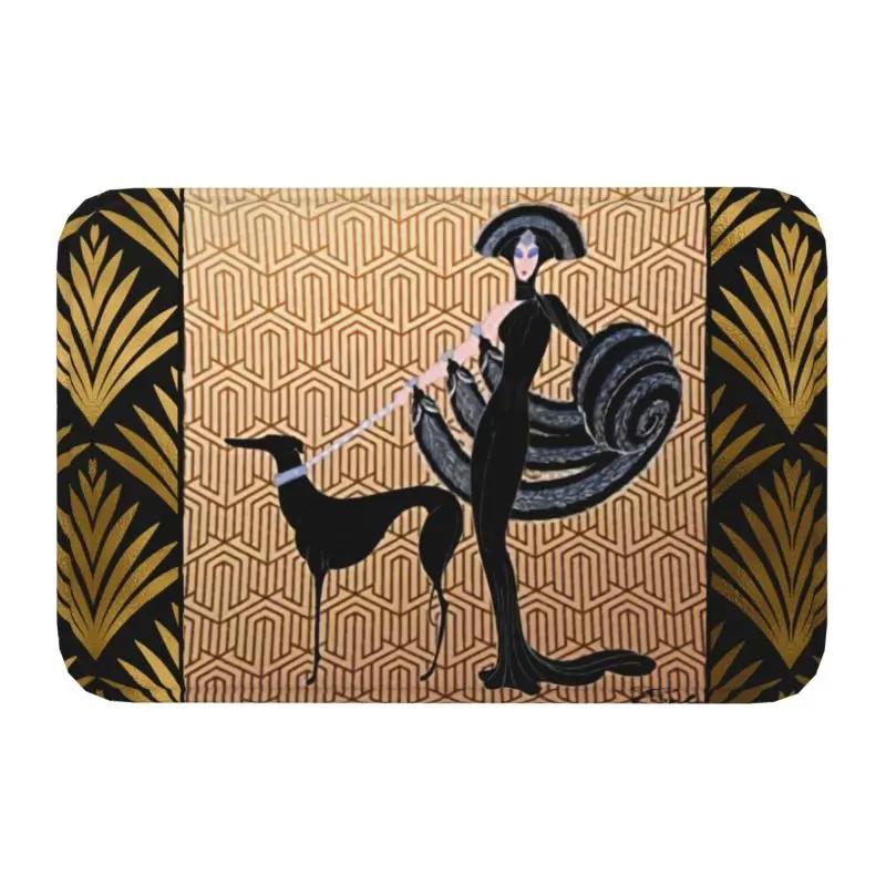 Personalized Vintage Whippet Greyhound Dog Doormat Mat Anti-Slip Hound Bath Kitchen Balcony Rug Carpet 40*60cm
