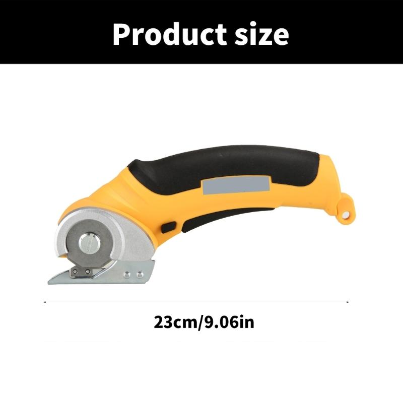 Cordless Electric Scissors Rechargeable Rotary Mini Cutter for Efficient Fabrics and Leather Cutting with Safety Lock