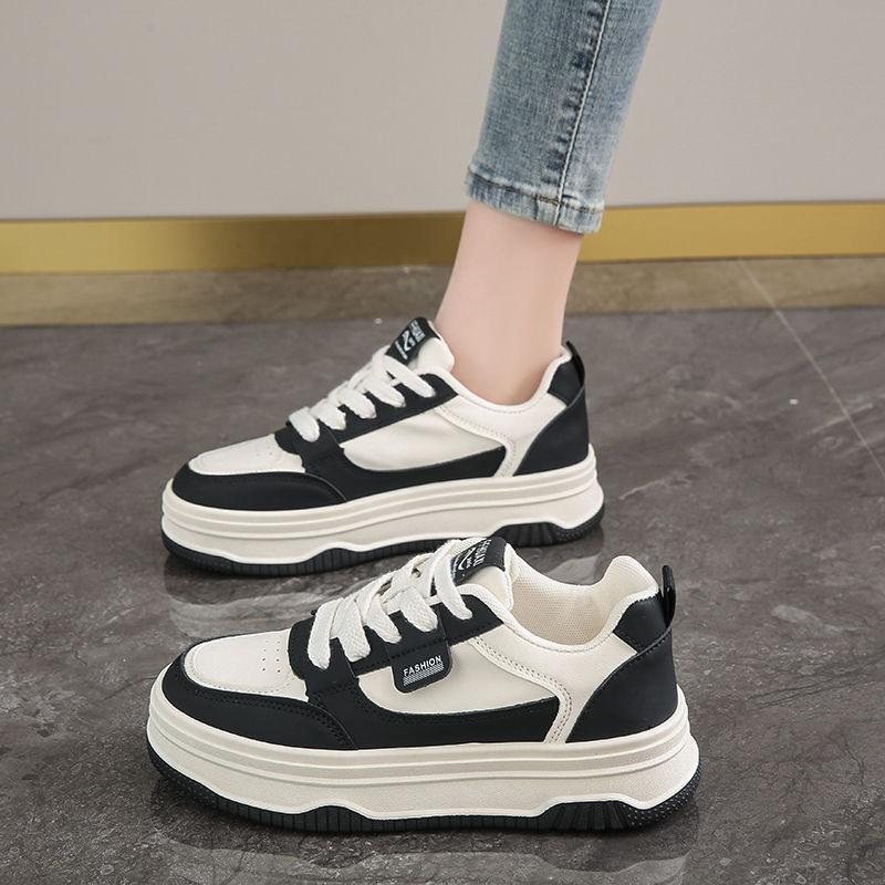 Thick-soled 22 new spring and autumn heightening casual board shoes sports shoes ins tide 35 чёрный