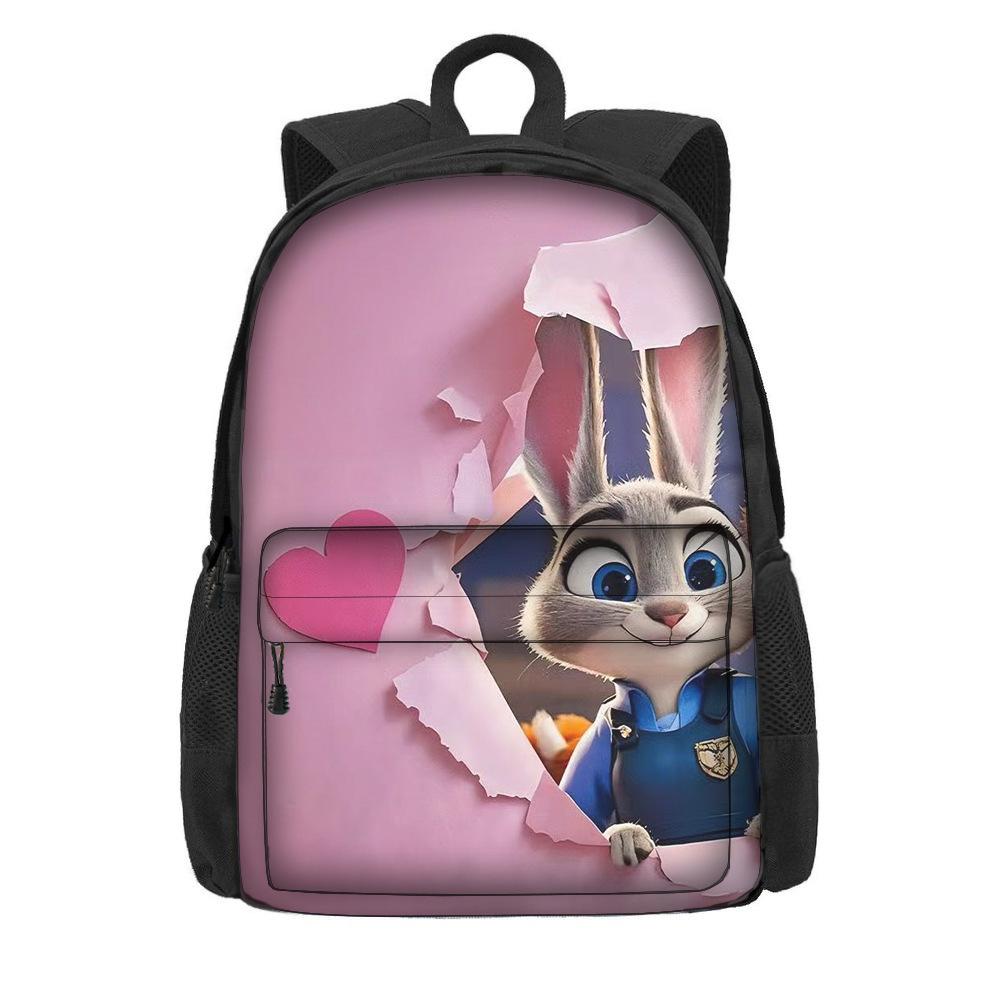 Kreslený batoh s motivem Zootopie 2 pro žáky základní školy, velká kapacita, lehký dvouramenný batoh