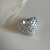 Dainty Vintage Heart Rings For Women Diamond Ring Aesthetic Wedding Bands Jewelry Gift
