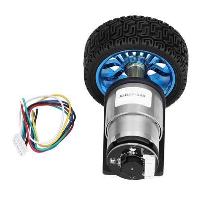 Encoder Motor Set, CW CCW Shaft, Encoder Motor Set, CW CCW Shaft, DC Gear Motor, with Bracket Wheel for Balance Car, DC12V 60RPM (60RPM)
