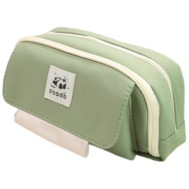 Stylish Foldable Large Capacity Student Pencil Case зелёный