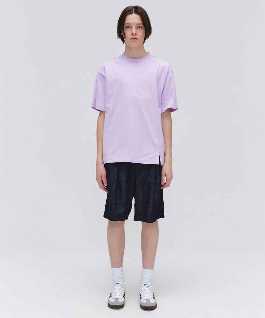 EZIO Unbalanced Cut T-Shirt_Violet