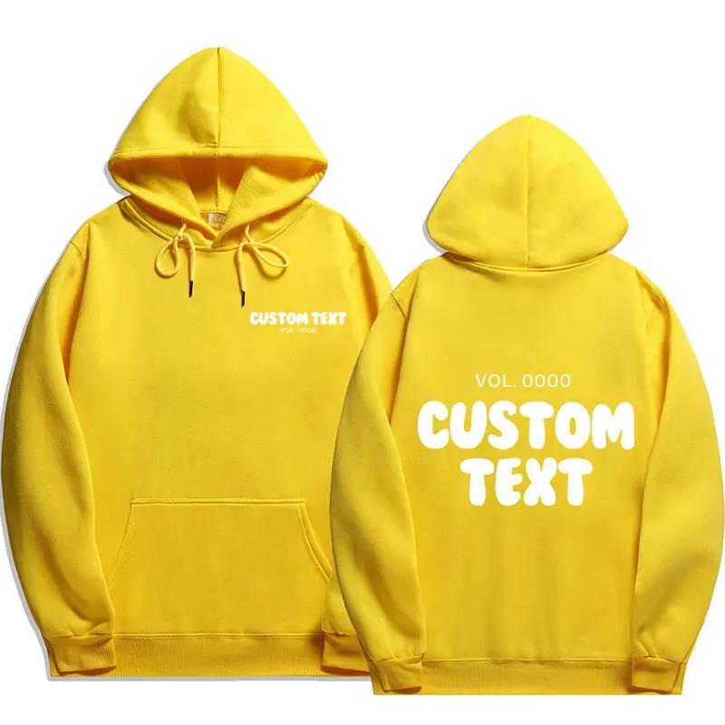 Felpa con Cappuccio con Testo Personalizzato Uomo Moda Felpa Cool Casual Harajuku Street Wear Pullover con Cappuccio Streetwear Felpe con Cappuccio e Felpe da Uomo