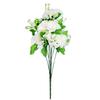 White Bouquet of Artificial Carnations with Gypsophila - 9 Pieces, 50 Cm