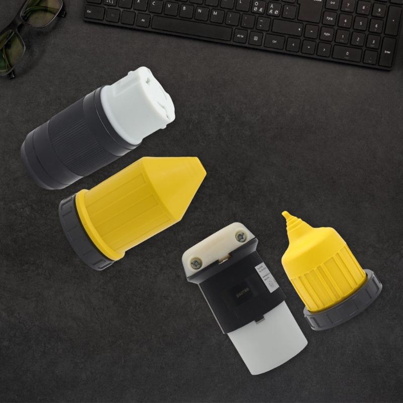 RVs Power Cord Twist Lock Plug with Boot Locking Cover 50A 125V 3.5A RVs Cord Connector Locking Plug Replacement Inlet