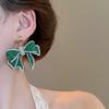 Ear Jewelry Sweet Stud Earrings Zircon Bowknot Dangle Earrings Crystal Bow Earrings  Wedding