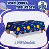 3 Pcs Space Tablecloth, Outer Space Party Table Cloth Set - Astronaut Table Covers, Space Birthday Party Tablecloth