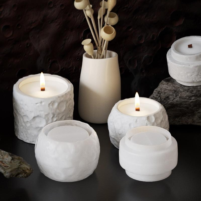 Multipurpose Sturdy Silicone Cylinder Candle Holder Mould Set Portable for Resin Plaster Craft Supplies Assorted Sizes