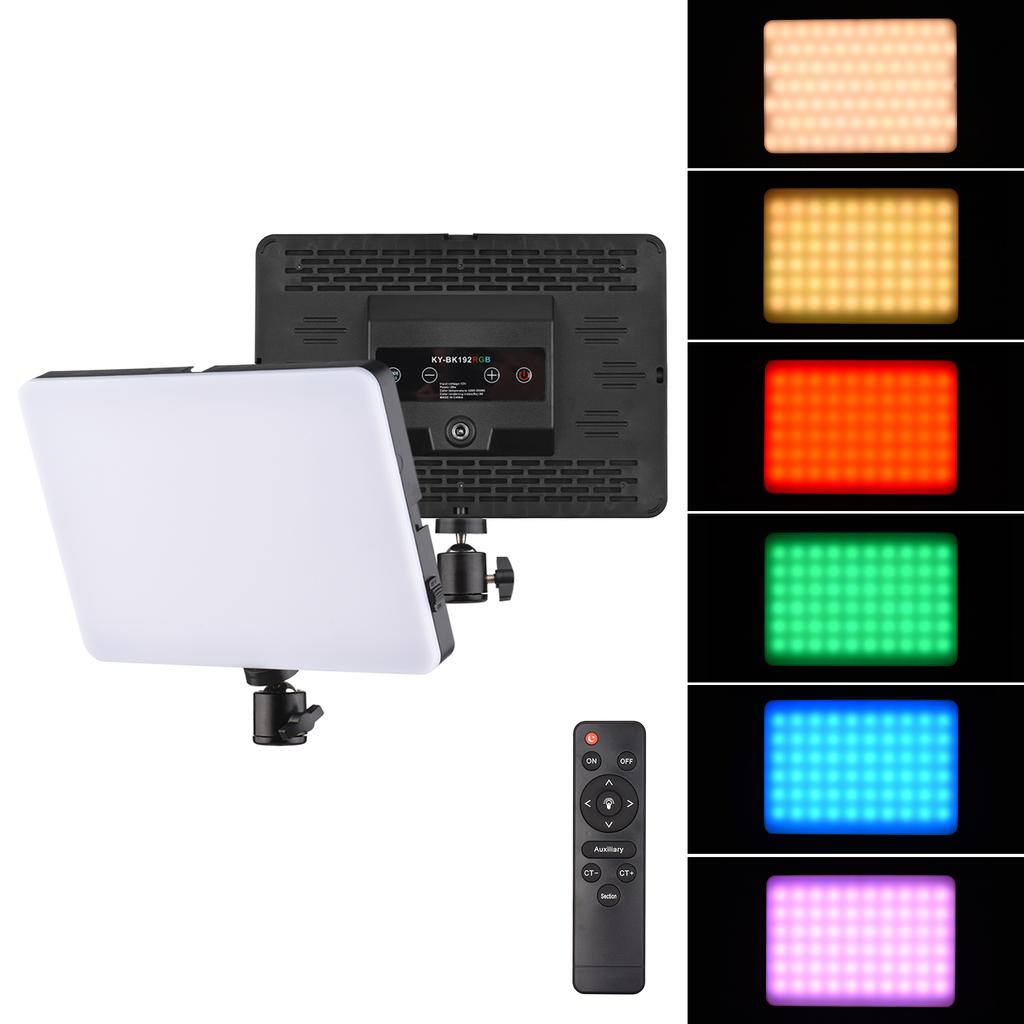 38 W RGB-Videoleuchte, Fotoleuchte mit CClamp-Ständer, BiColor-Temperatur 3200–5500 K, dimmbar