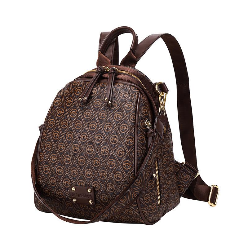 Fashionable Printed Large-capacity Backpack, Ladies' Crossbody Backpack, Versatile Travel Schoolbag, Women's Bag