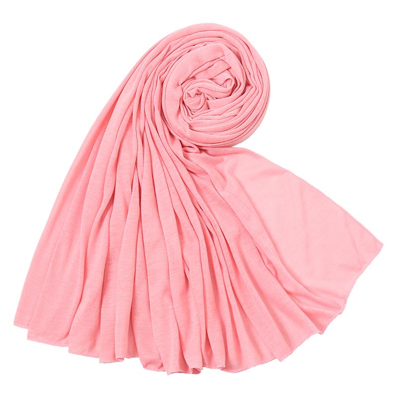 Big Size Polyester Jersey Hijab Scarf Long Muslim Shawl Plain Soft Turban Tie Head Wraps For Women Africa Headband Headscarf