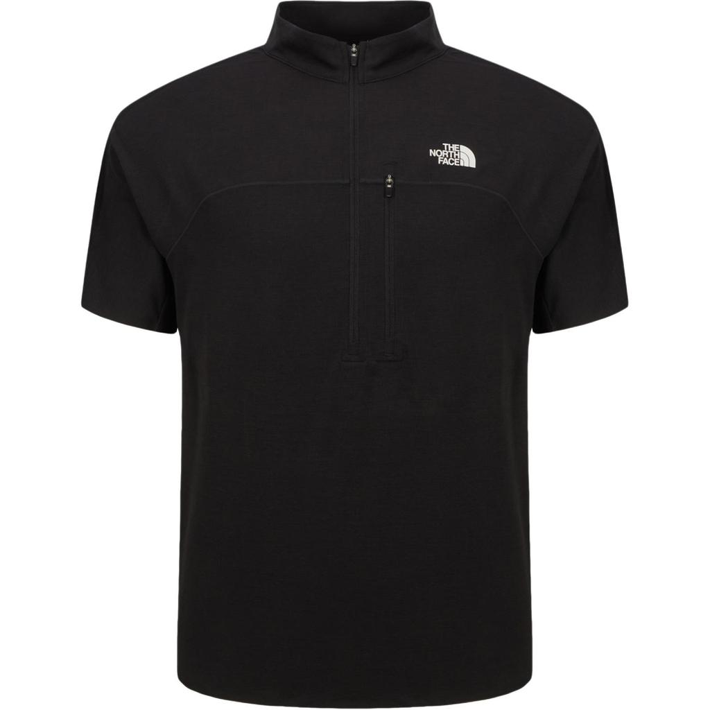 The North Face Summit Series Logo Stand Collar Half-Zip Short Sleeve T-Shirt Unisex Tops NT7KS01A