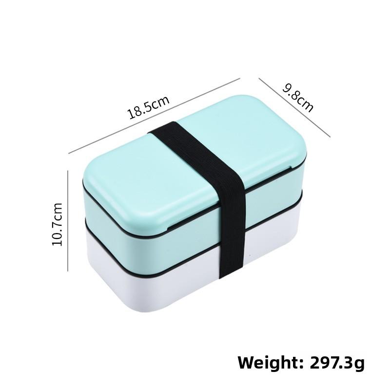Creative High-Capacity Double-Layer Portable Sealed Lunchbox for Students and Office Workers