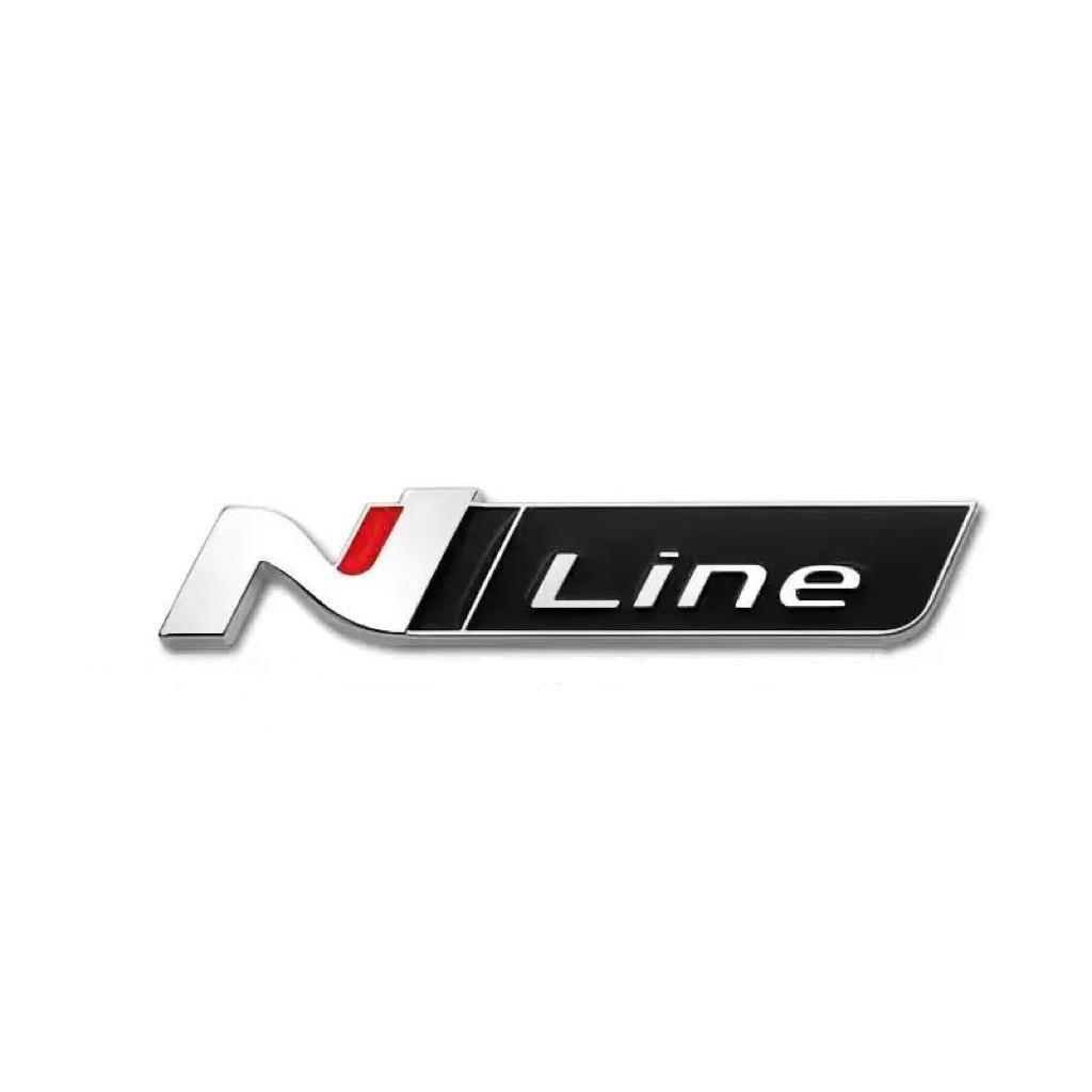 NLINE Auto Logo für Hyundai Elantra: Personalisierte Metall-N-Logo-Aufkleber für hinten und die Seiten.