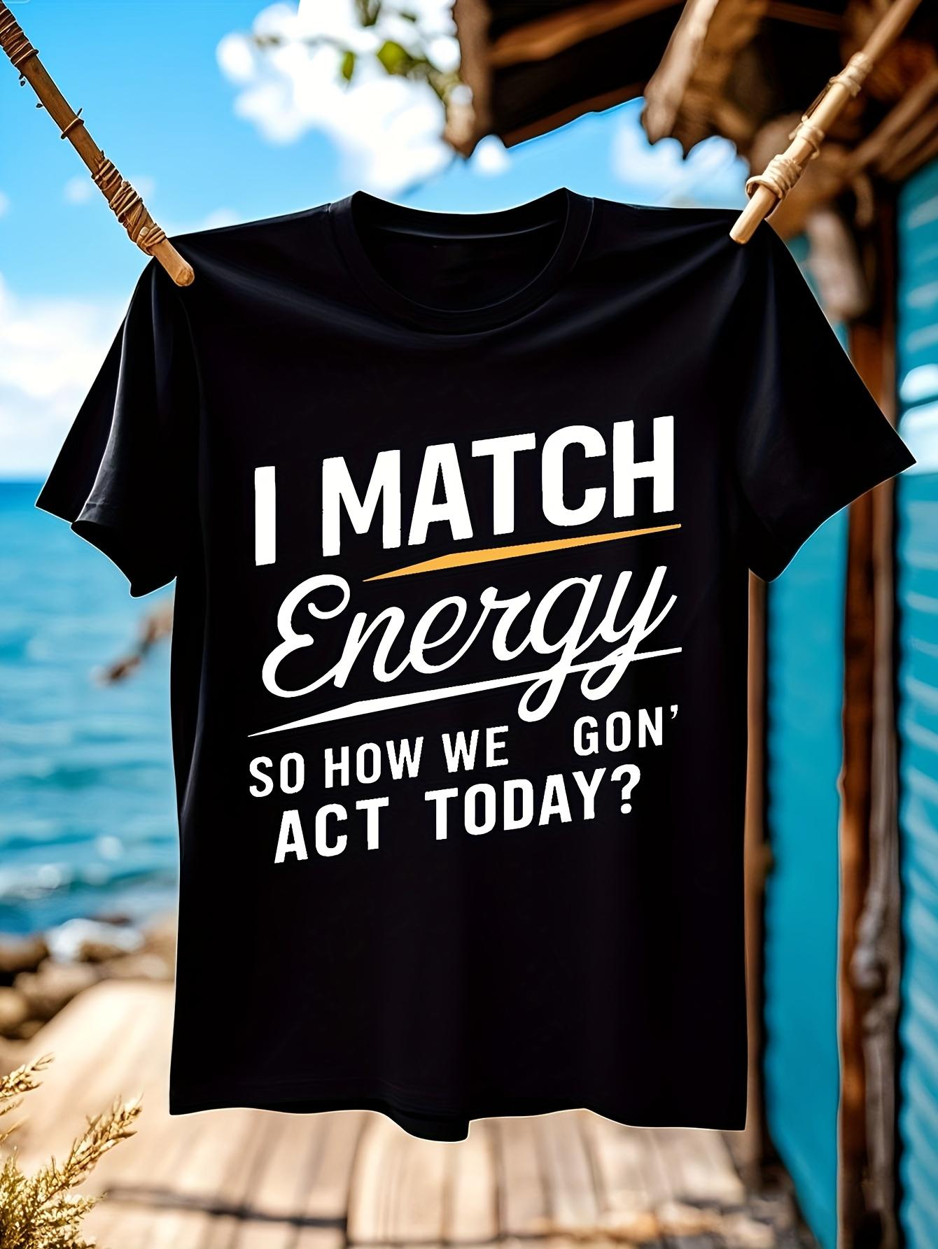 1pc I MATCH ENERGY Cotton Tshirt XXXL