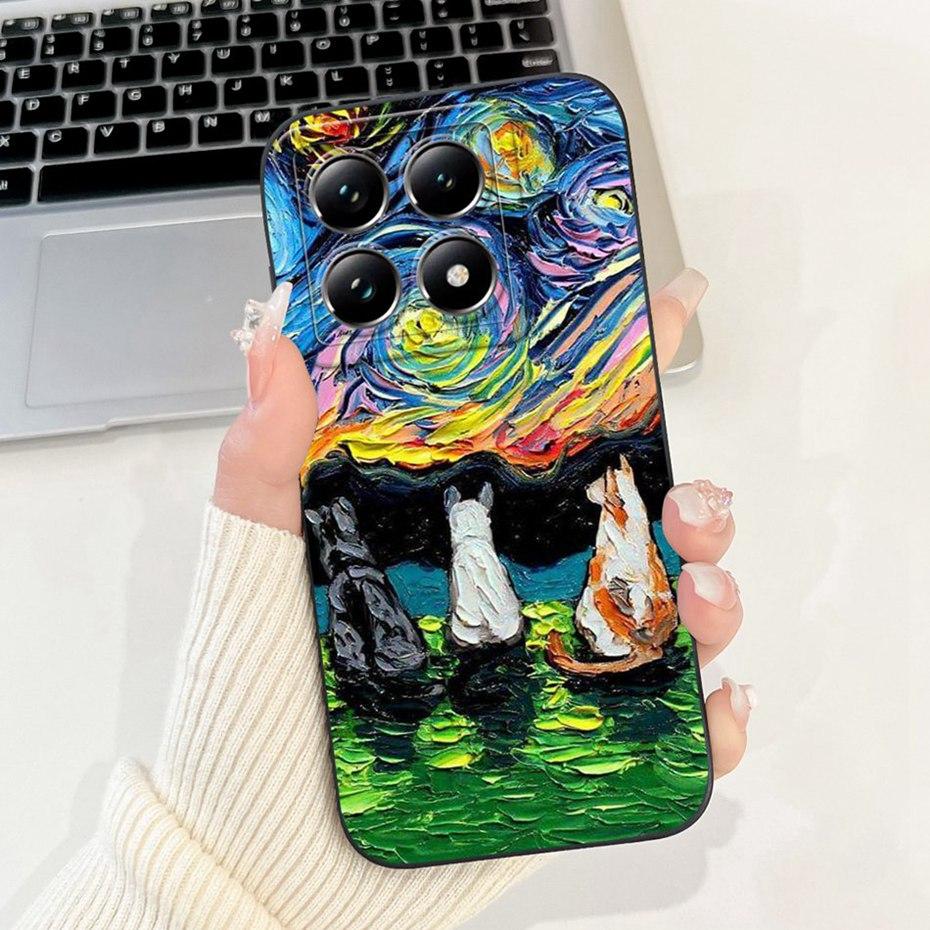 Cartoon Case For Xiaomi 14T Pro / 14T 5G Lens Protective Jelly Soft Silicone Cover For Xiaomi Mi14T 14TPro Phone Cases