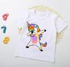 Children Harajuku Dabbing Unicorn Cartoon Funny T Shirt Baby Boys Girls Short Sleeve Summer Tops