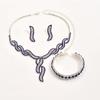 Set Necklace Earrings Two-Piece Set Elegant Ladies Chain Wedding Evening Dress Banquet Accessories