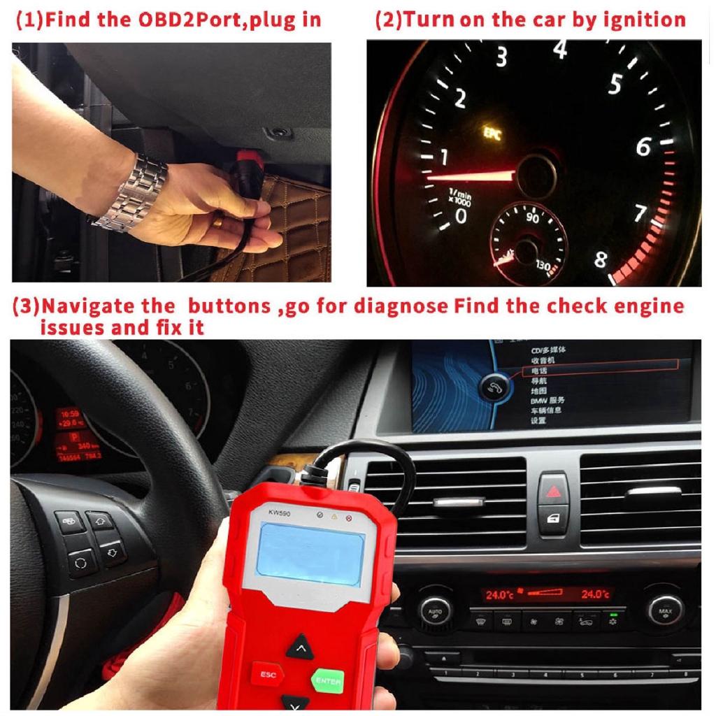 12V 10 Modlu OBD2 Araç Kod Okuyucu Araba Teşhis Aracı Tarayıcı OBDII/EOBD Tarayıcı Tümünü Destekler