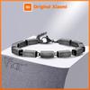Vnox Vintage Silver Color Geometric Chain Bracelets for Men, Stainless Steel Square and Cylinder Charm Link Wristband Gifts