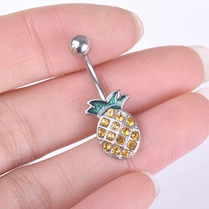 Pineapple Steel Navel Rings  Belly Button Ring Bar Body Piercing Jewelry