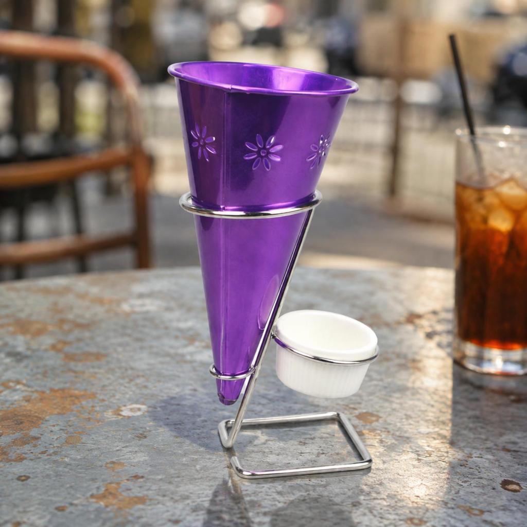 Freestanding Fry and Ice Cream Serving Cone Stable for Restaurants, Parties
