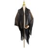 Fashion Tassel Patchwork Women Tulle Shawl V-Neck Cardigans Hollow Summer Scarf Mantilla Lace Veil Party