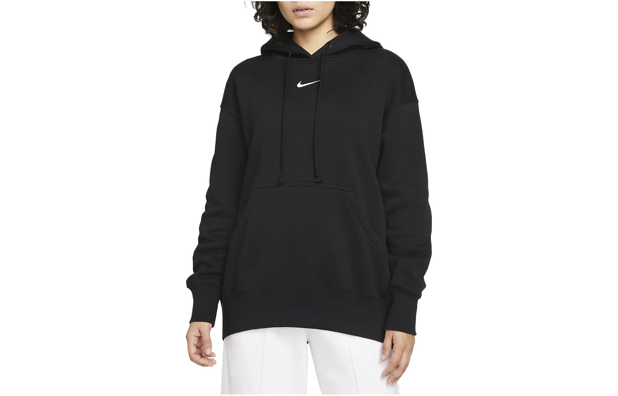 Nike Women s Phoenix Fleece Oversized Pullover Hoodie Black/Sail DQ5860-010 XS
