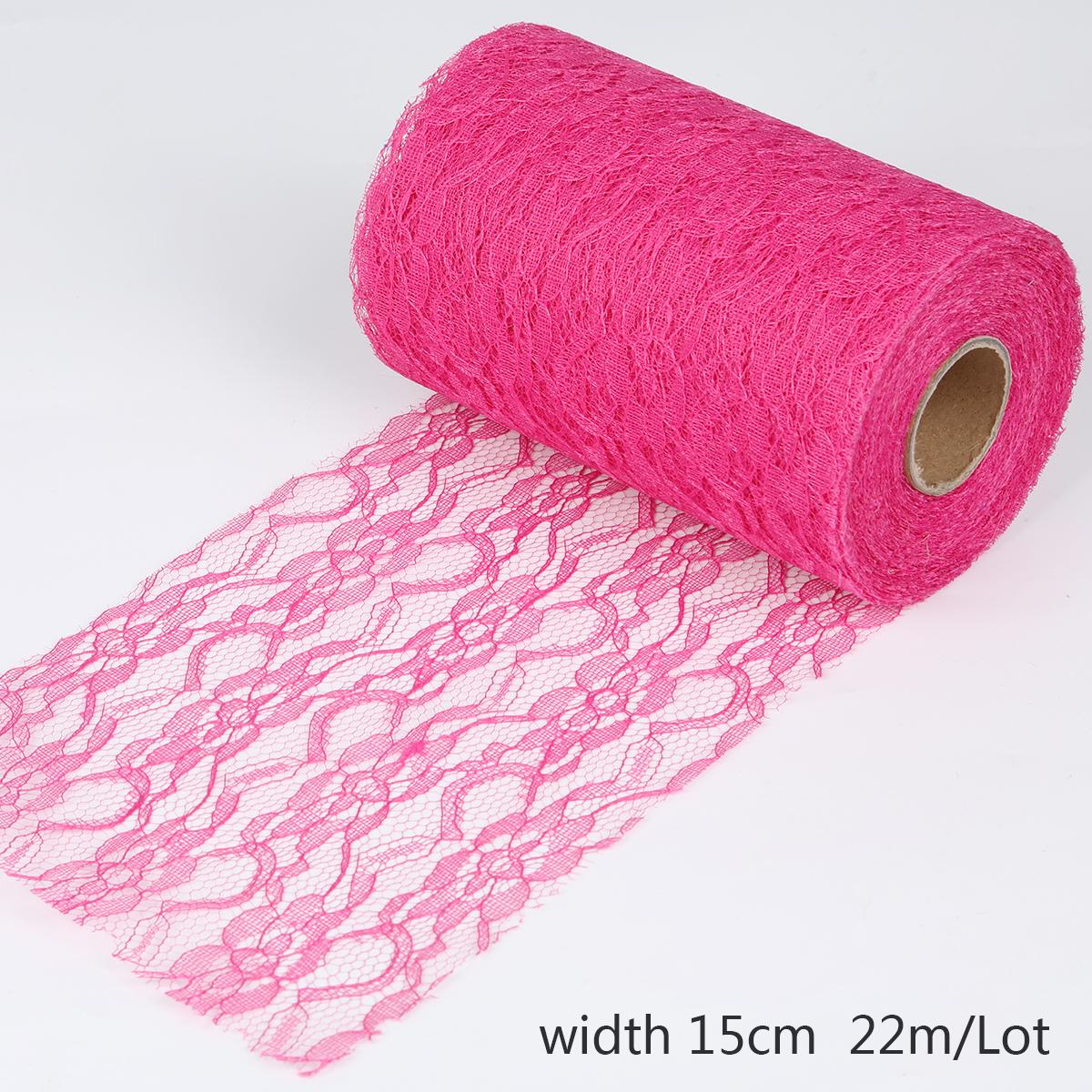 

22 метра тюль из органзы в рулонах, сетка, кружевная ткань для свадьбы, юбка-пачка, пояс для стула, бант, дорожка для стола 15 см фуксия