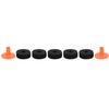 7Pcs Drum Felt Pad Kit Black Orange Red Wear Resistant Anti Friction Cymbal Accessories(40mm( WC76)