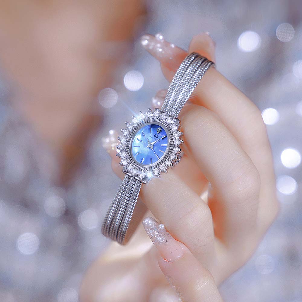 BS New Women's Quartz Watch Vintage Light - Luxury Jewelry Wheat Ear Strap Watch Elegant Sunflower Women's Watch Gift For Lady