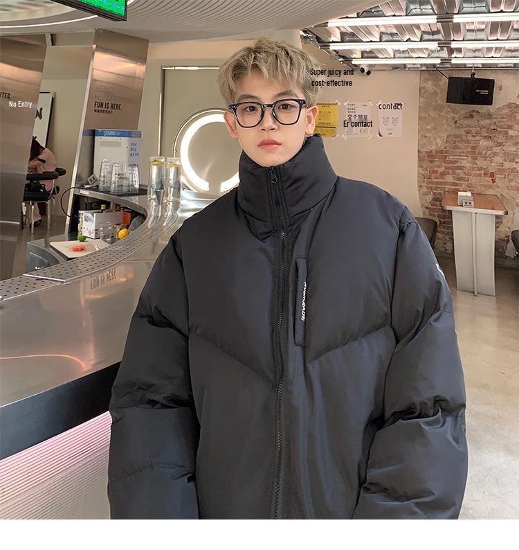 Unisex American Hip Hop Cotton Jacket - Winter Oversized Trendy Outerwear, High-End Warm Coat
