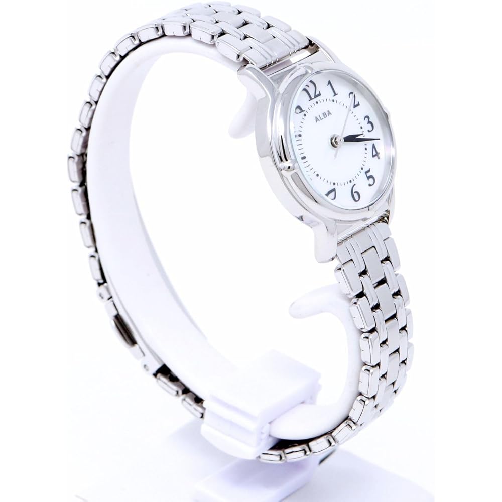 Seiko Alba Women's Quartz Watch Stainless Steel Analog 5 ATM Water Resistant White Dial Silver Case