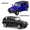 1/36 Scale Alloy JEEPS Wrangler Car Model Simulation Off-road Vehicle Pull Back Car Decoration Ornaments Collection Toys For Children